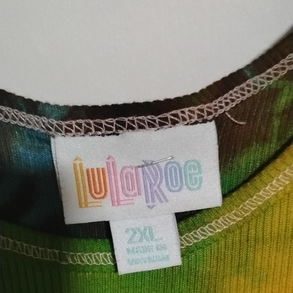 Red and Orange Tie-Dye Scoop Neck Tank Top - Picture 2 of 4